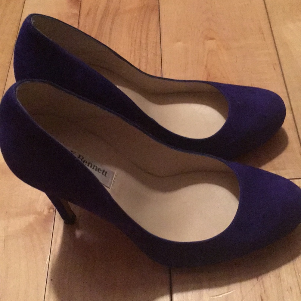 LK Bennett blue suede shoes